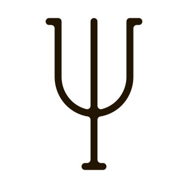 Psikoloji işaret sembolü ikon vektörü. Psikoloji işareti. izole edilmiş sembol çizimi