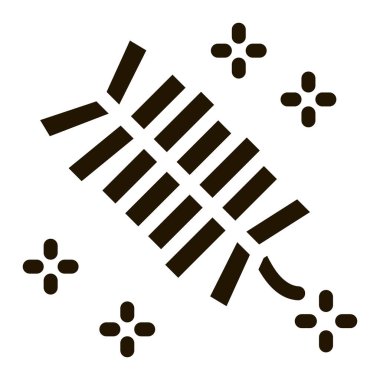 ışıklandırılmış kraker sembolü vektörü. Yanık kraker işareti. izole edilmiş sembol çizimi