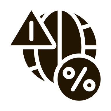 küresel ilgi uyarı sembolü vektörü. küresel faiz uyarısı işareti. izole edilmiş sembol çizimi
