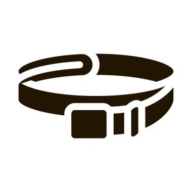 Deri kemer sembolü vektörü. Deri kemer işareti. izole edilmiş sembol çizimi