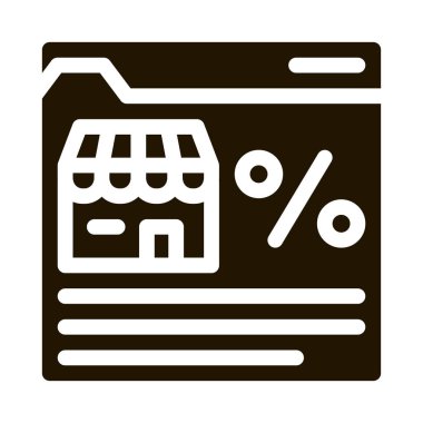 Bayilik sitesi glyph ikon vektörü. Bayilik web sitesi tabelası. izole edilmiş sembol çizimi