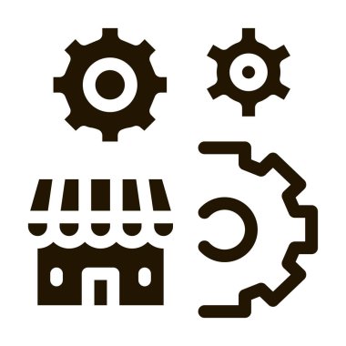 İşletme simgesi simgesi vektörünü bayilikle. İşletme bayiliği tabelası. izole edilmiş sembol çizimi