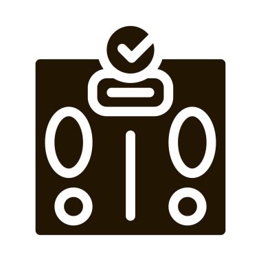 Aygıt glifinin sembol vektörü tartılıyor. Tartma cihazı işareti. izole edilmiş sembol çizimi