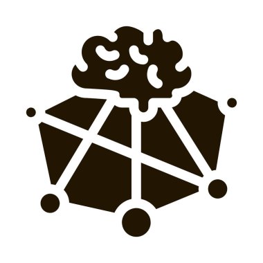 Nöropazarlama beyin kabartma ikonu vektörü. Nöropazarlama beyin işareti. izole edilmiş sembol çizimi