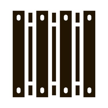 Ahşap çit sembol vektörü. Tahta çit işareti. izole edilmiş sembol çizimi