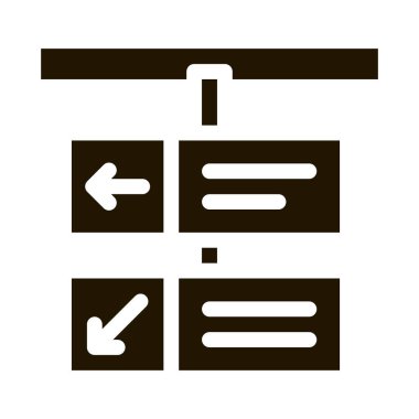 Demiryolu kapısı glyph ikon vektörü. Demiryolu kapısı yön tabelası. izole edilmiş sembol çizimi
