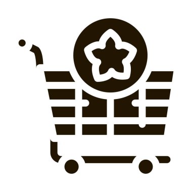 Çiçekçi arabası sembol taşıyıcısı. Çiçekçi arabası tabelası. izole edilmiş sembol çizimi