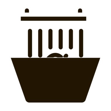 Elma yıkama sembolü vektörü. Elma yıkama tabelası. izole edilmiş sembol çizimi