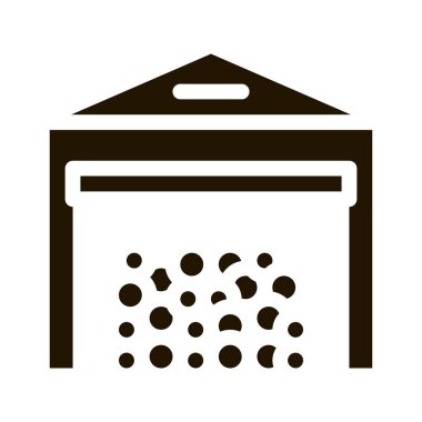 Depolama sembolü vektörü yükleniyor. Ağaç kesme işareti. izole edilmiş sembol çizimi