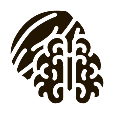 ceviz kabartma sembolü vektörü. Ceviz tabelası. izole edilmiş sembol çizimi