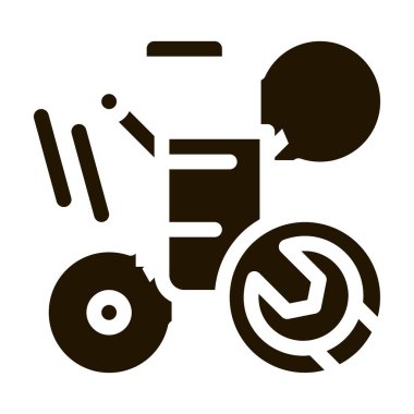 İHA onarım simgesi vektörü. İnsansız hava aracı tamiri. izole edilmiş sembol çizimi