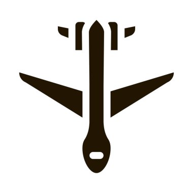 İHA uçak sembolü vektörü. İHA uçak işareti. izole edilmiş sembol çizimi