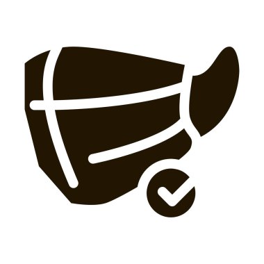 Yüz maskesi simgesi Vektör Kabartması