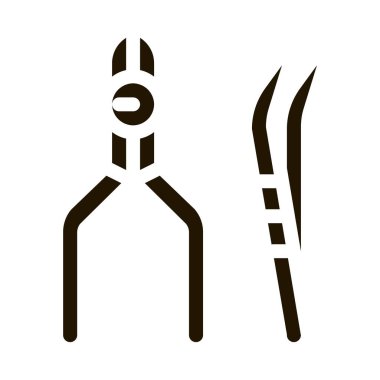 saat tamir ekipmanı simgesi Vektör Kabartma