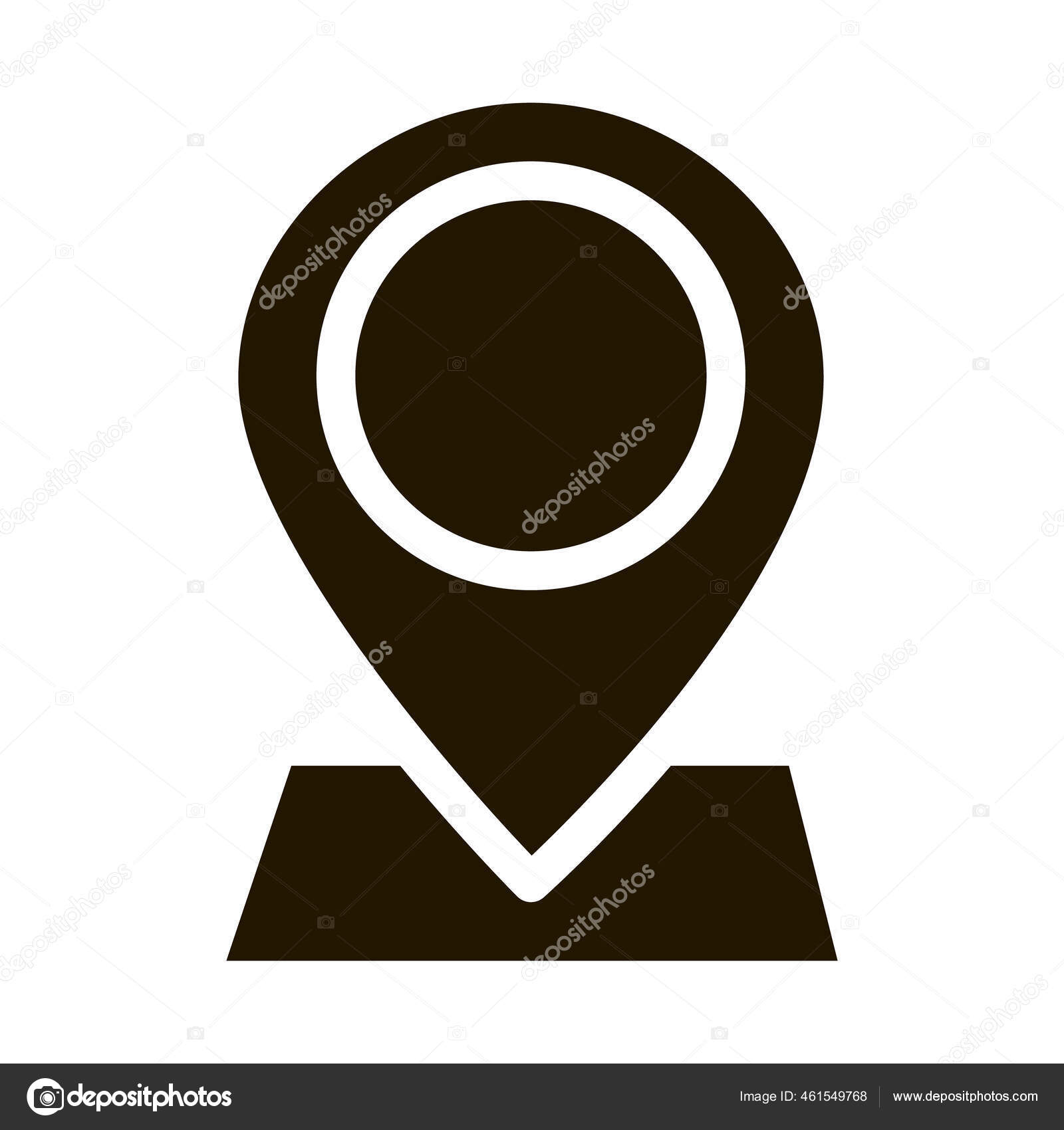 Webshop Gps Location Mark Icon Vector Glyph Illustration Stock Vector Image By C Pikepicture