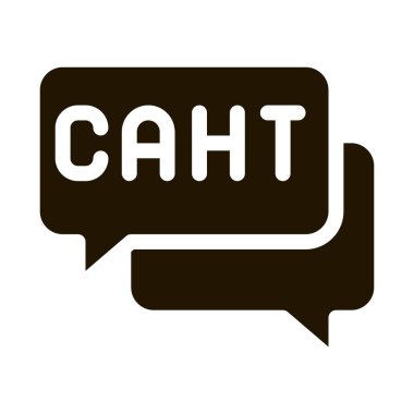 Web dükkanı çevrimiçi sohbet simgesi Vektör Kabartması