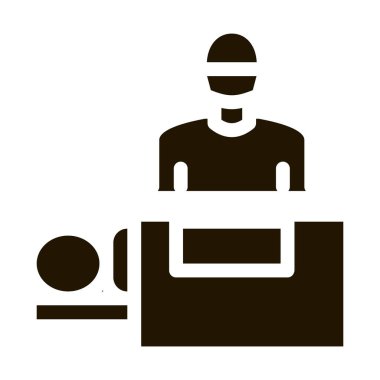 Cerrah Nad hasta cerrahi masa ikonu Vektör Vektör Kabartma