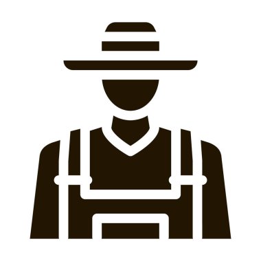 Çiftçilik mesleği simgesi Vektör Kabartması