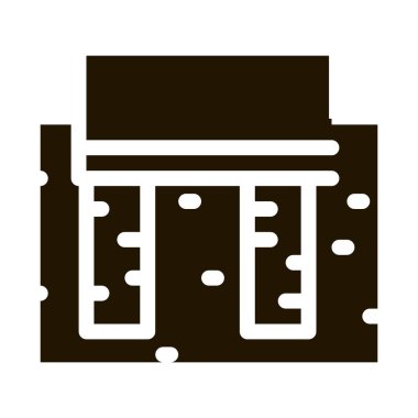 Tahta temeli simgesi Vektör Kabartması