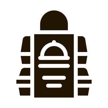 yemek paketleri dağıtım simgesi Vektör Kabartma