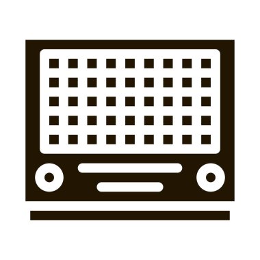 Klasik radyo simgesi Vektör Glyph İllüstrasyonu