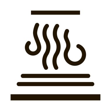 Kahve çekirdeği kızartma ikonu Vektör Glyph Illustration