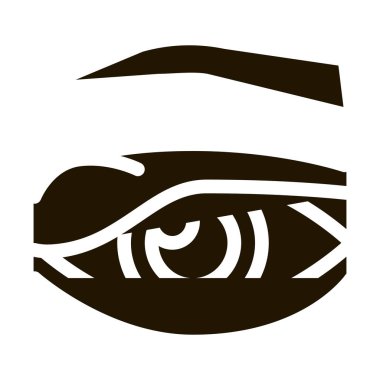 göz kapağı problemi simgesi Vektör Glyph İllüstrasyonu