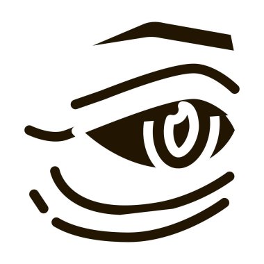 Göz simgesi altında torbalar Vektör Kabartması