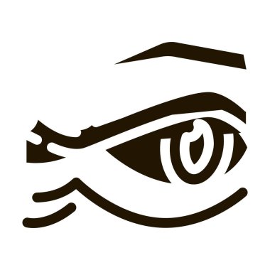 göz kapağı kırışıklıkları simgesi Vektör Çizimi