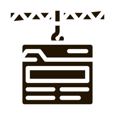 Web sitesi inşa simgesi Vektör Glyph İllüstrasyonu