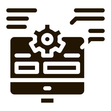 Web sitesi teknisyeni özellikleri simgesi Vektör Çizimi