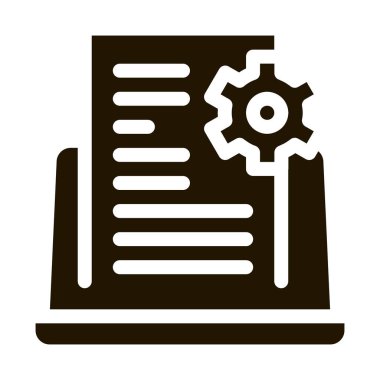 Ön uç teknik görevler simgesi Vektör Kabartması