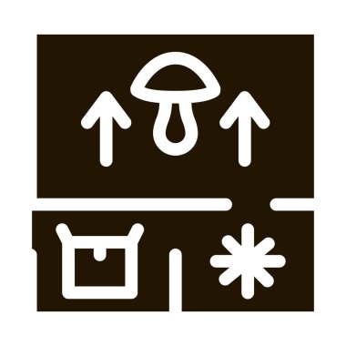 mantar çiftliği planlama simgesi Vektör Kabartma