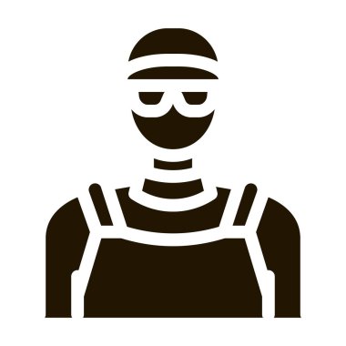 drenaj temizleme işçisi simgesi Vektör Çizimi