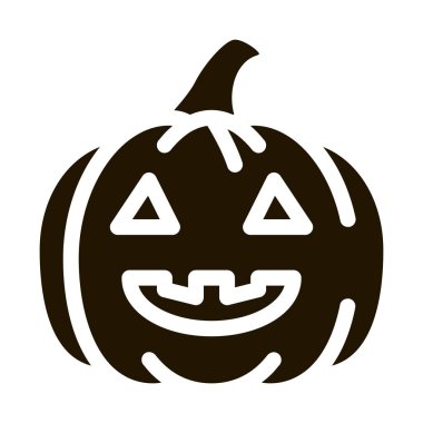 Cadılar bayramı balkabağı ikonu Vektör Kabartma Çizimi