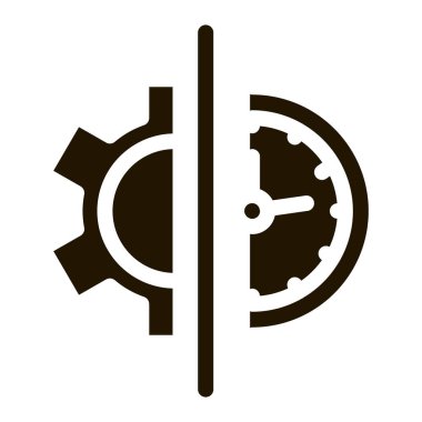 ofis çalışma zamanı simgesi Vektör Kabartması