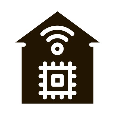 akıllı ev telefonu uygulaması simgesi vektör çizimi