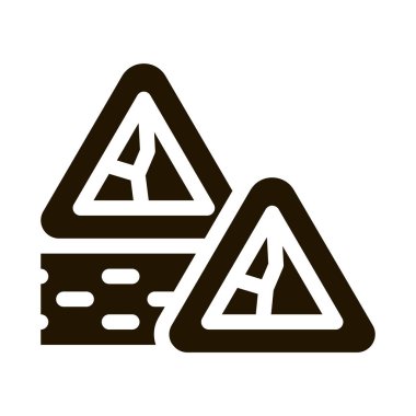 Suşi rulo lezzetli yemek ikonu Vektör Glyph Illustration