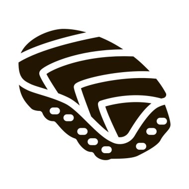 Suşi rulosu Asya geleneksel yemek ikonu Vektör Kabartma