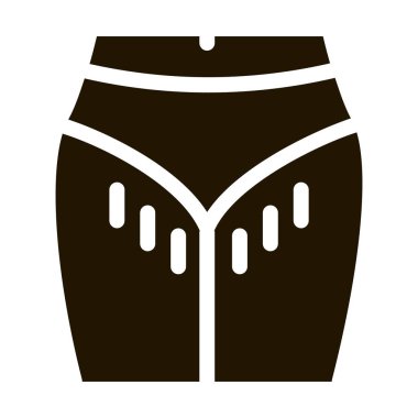 Kıllı bikini bölgesi simgesi Vektör Kabartma