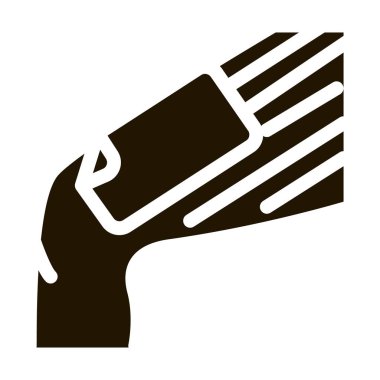 Balmumu çizgili bacak tüy ayıklama simgesi Vektör Kabartması