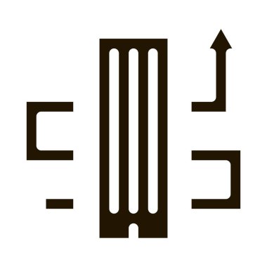 Gökdelen ve büyüyen ok simgesi Vektör Çizimi