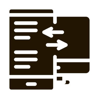 Bilgisayar ekranı ve telefon simgesi Vektör Çizimi için adaptif site