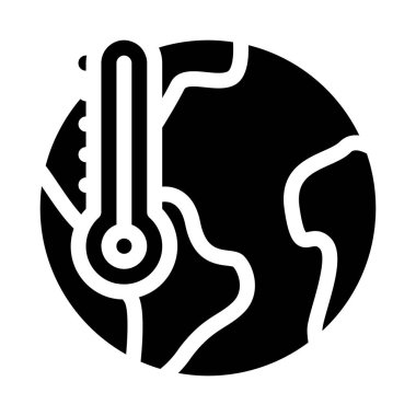 toprak sıcaklığı simgesi vektör gösterimi