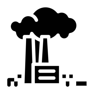 güç fabrikası ikon vektör gösterimi