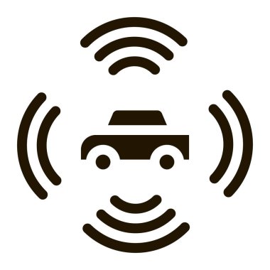 araba sinyalizasyon simgesi vektör gösterimi