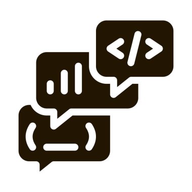 kodlama işlemi programcısı simge vektörü çizimini tartışıyor