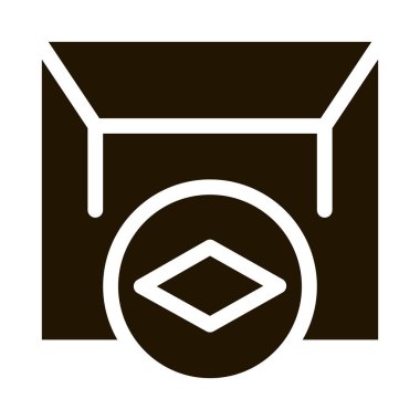 mat tuval germe tavan simgesi Vektör Kabartma