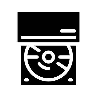 optik disk sürücüsü ikon vektör çizimi