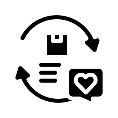 şirket ve istemci dairesel ilişki simgesi vektör çizimi